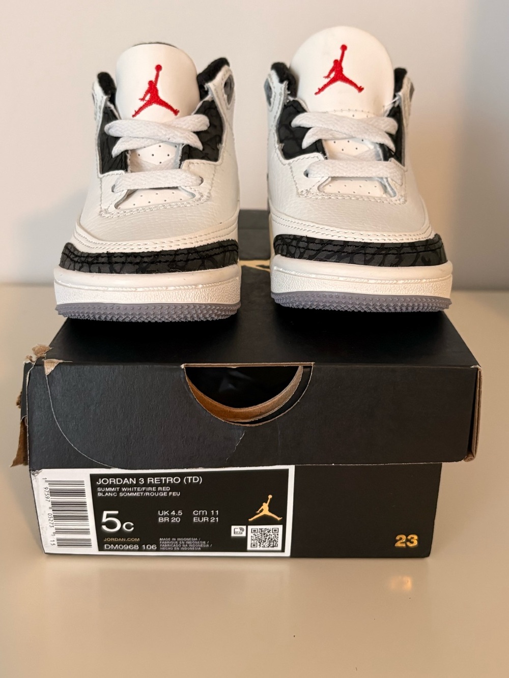 Jordan Toddler Sneakers White Black Red Jumpman 5c